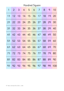 Hundred Square 0-100 A4 Portrait - Free Teaching Resources - Print Play